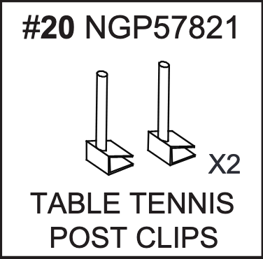 Replacement Part NGP57821 Table Tennis Post Clips
