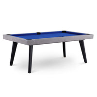 Santorini 82" Outdoor Slate Pool Table with Dining Top Benches and Ping Pong