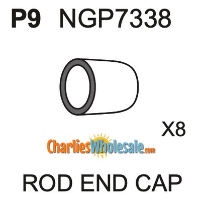 Replacement Part NGP7338 Rod End Cap (Pack of 8)