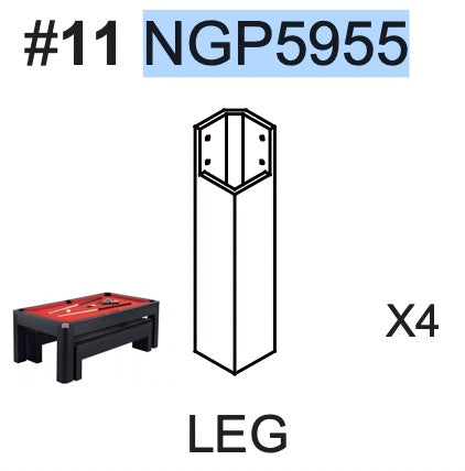 Replacement Part NGP5955 Legs (Set of 4) Black