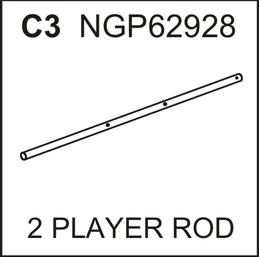 Replacement Part NGP62928 2 Player Rod for Fullerton