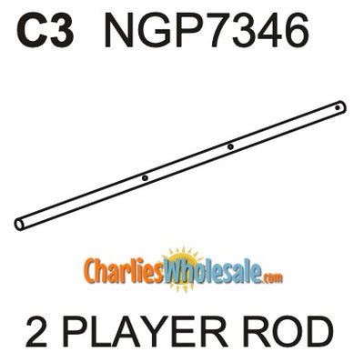 Replacement Part NGP7346 2 Player Rod