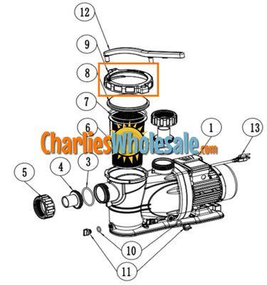 Replacement Part NEP4135 3036S3 Cover Locking Ring