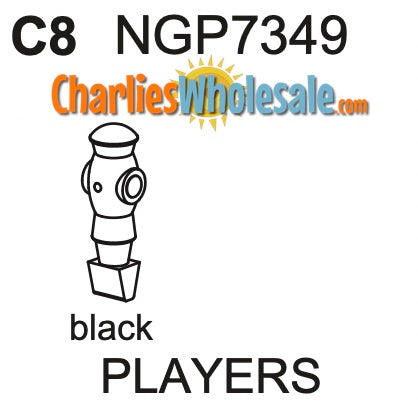 Replacement Part NGP7349 Black Players (Pack of 8)