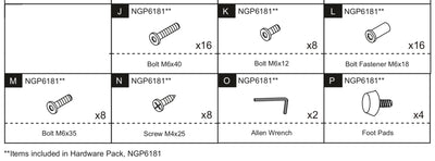 Replacement Part NGP6181 Hardware Pack