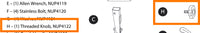 Replacement Part NUP4122 Threaded Knob