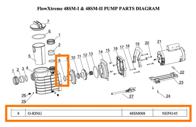 Replacement Part NEP4145 O-Ring