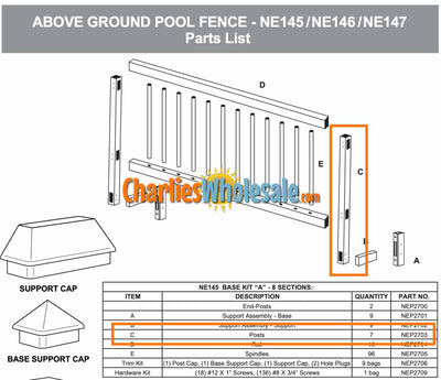 Replacement Part NEP2703 Posts