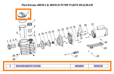 Replacement Part NEP4144 Transparent Cover