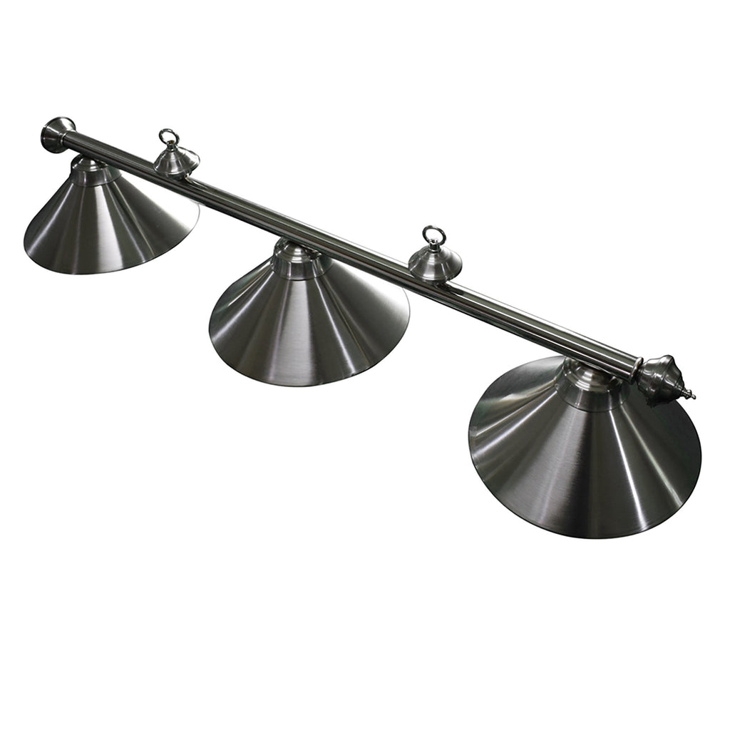 Soft Brushed Stainless Steel 3-Shade Billiard Light
