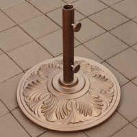 50-lb Art Deco Aluminum Umbrella Base in Bronze