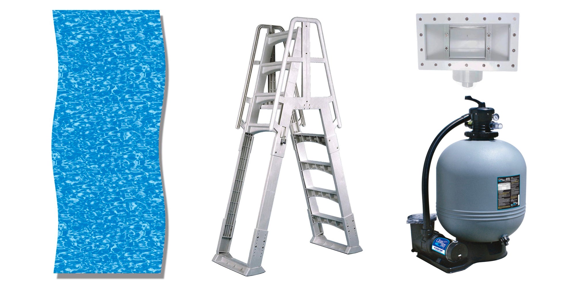 Emory 48" or 52" Tall Steel Above Ground Pool Kit plus Starter Package