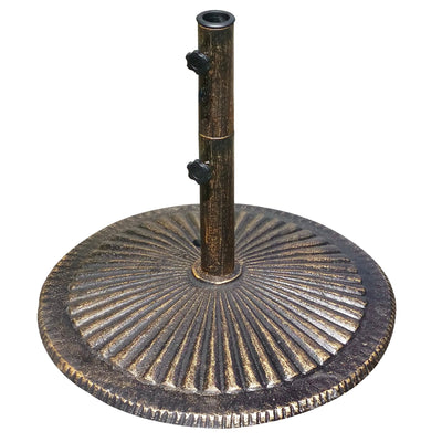 Classic Cast Iron Umbrella Base in Bronze