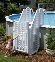 Easy Pool Step Entry Stairs System with Safety Gate