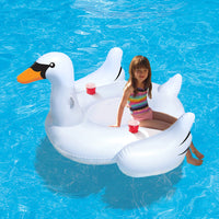 Elegant Giant Swan 73-in Inflatable Ride-On Pool Float
