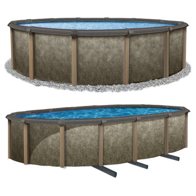Riviera 54" Tall Resin Hybrid Above Ground Pool Kit plus Starter Package