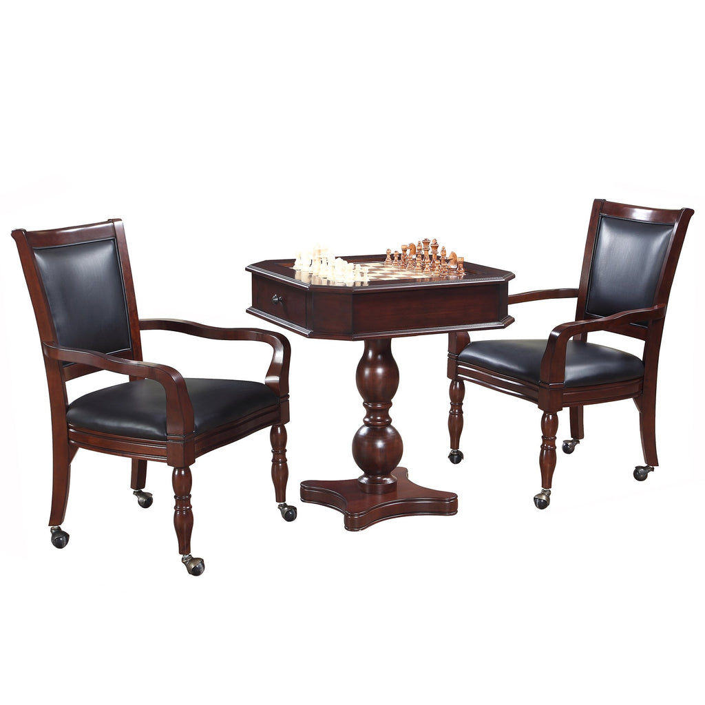 Fortress Chess, Checkers and Backgammon Game Table and Chairs Set