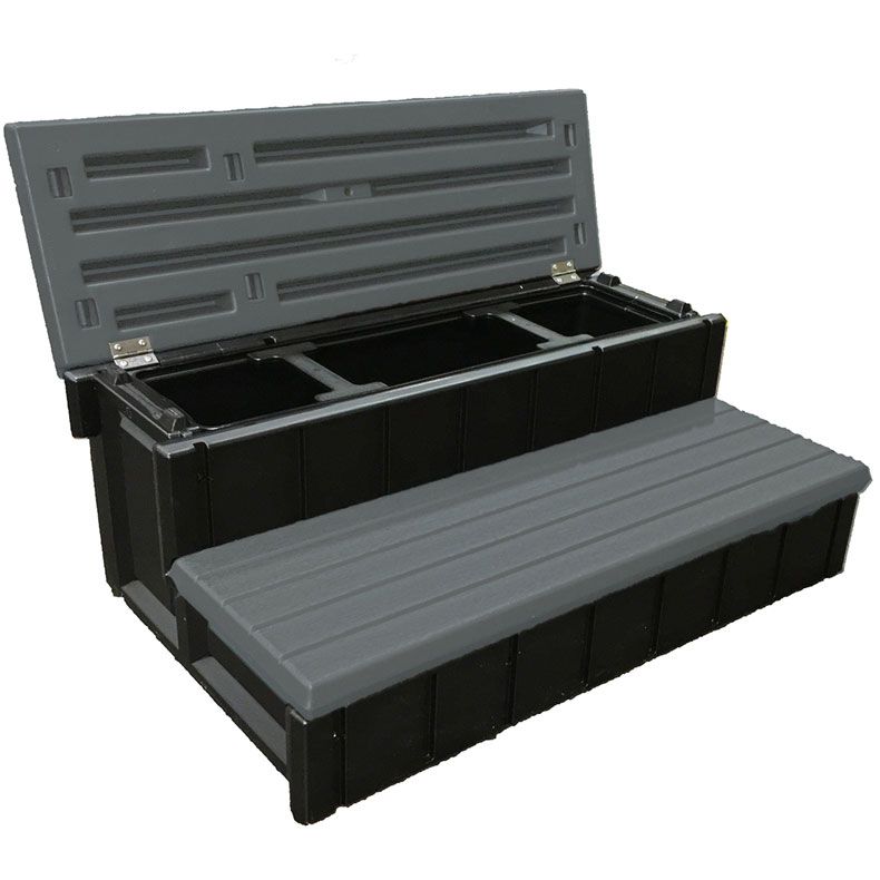 Confer Plastics 36" Spa Steps with Convenient Large Storage Compartment