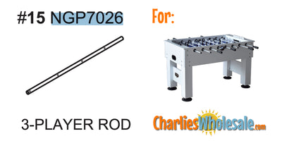 Replacement Part NGP7026 3 Player Rod