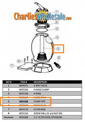 Replacement Part NEP2168 AC 83380 Stand Pipe