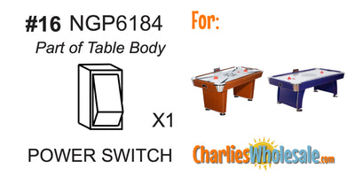 Replacement Part NGP6184 Power Switch