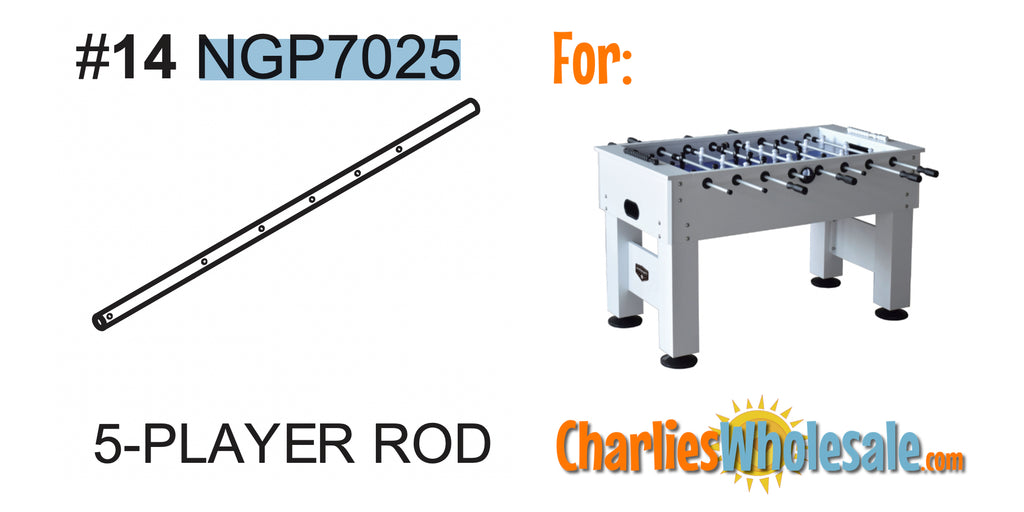 Replacement Part NGP7025 5 Player Rod