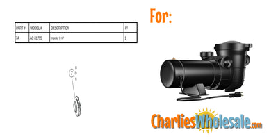 Replacement Part NEP2201 Impeller for 1 HP AC 81795