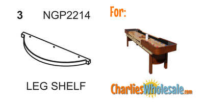 Replacement Part NGP2214 Walnut Shelf