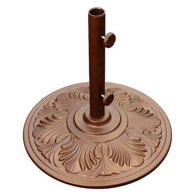 50-lb Art Deco Aluminum Umbrella Base in Bronze